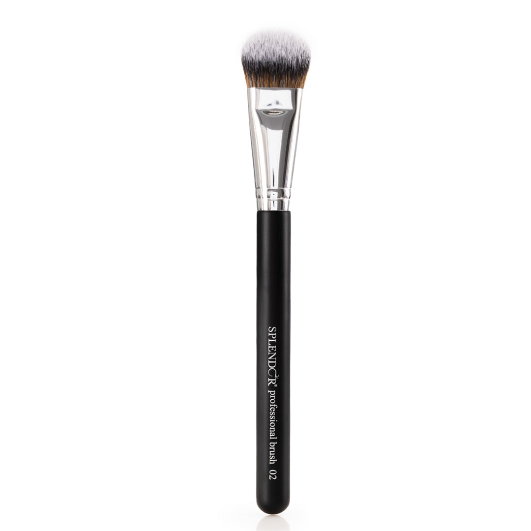 Pensula Profesionala Splendor S02 pentru fond de ten/contouring par fibre moi sintetice