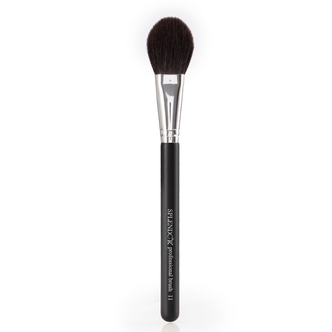 Pensula Profesionala Splendor S11 pentru pudra/bronzer/blush par capra maro
