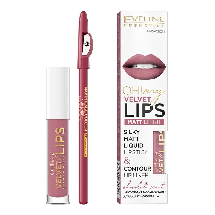 OH! my LIPS Velvet set ruj lichid + creion Eveline Cosmetics