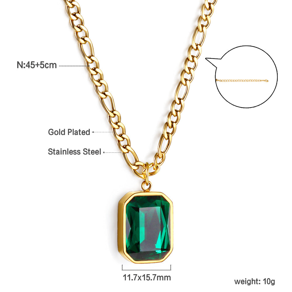 Colier Emerald Glow