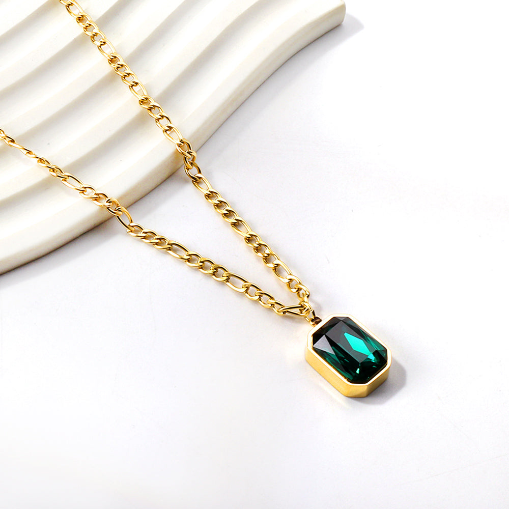 Colier Emerald Glow