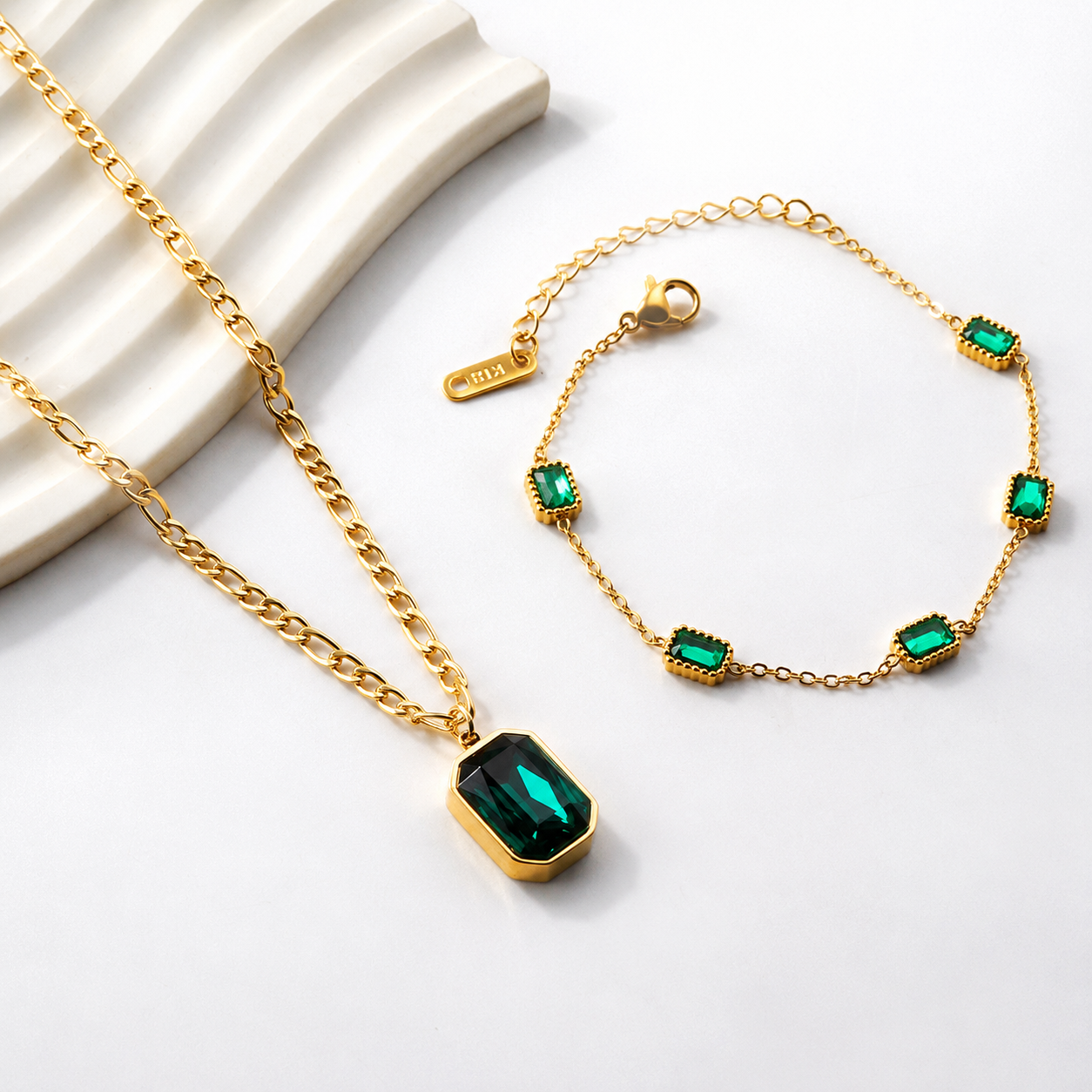 Set colier + brățară Emerald
