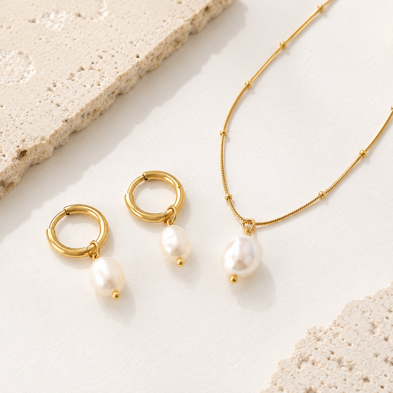 Set cercei + colier Aurora Pearl